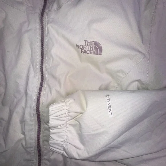 The North Face Jacket Womens Large Dryvent Quest White Purple Winter Hooded Coat - Picture 5 of 12